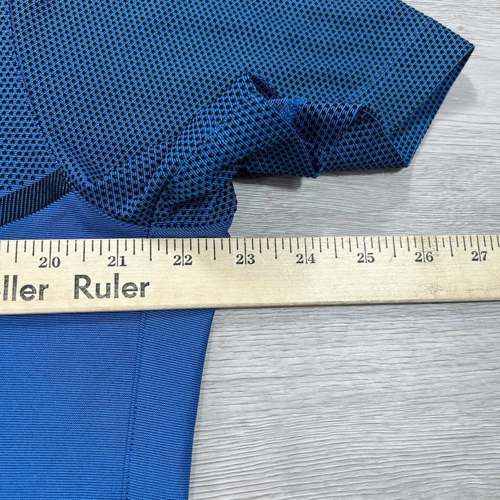 Nike‎ Golf Shirt Mens Large Blue Momentum Fly Swing Knit Performance